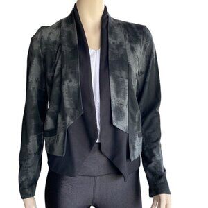 Ronen Chen Gray Black Tye Dye Open Jacket Sz 10​​​​​